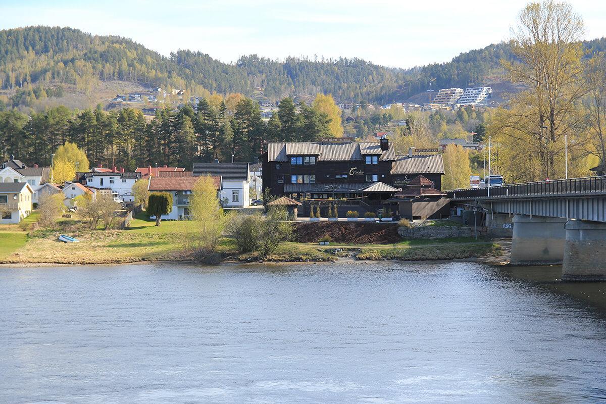 Sanden Hotel Hokksund Eksteriør bilde